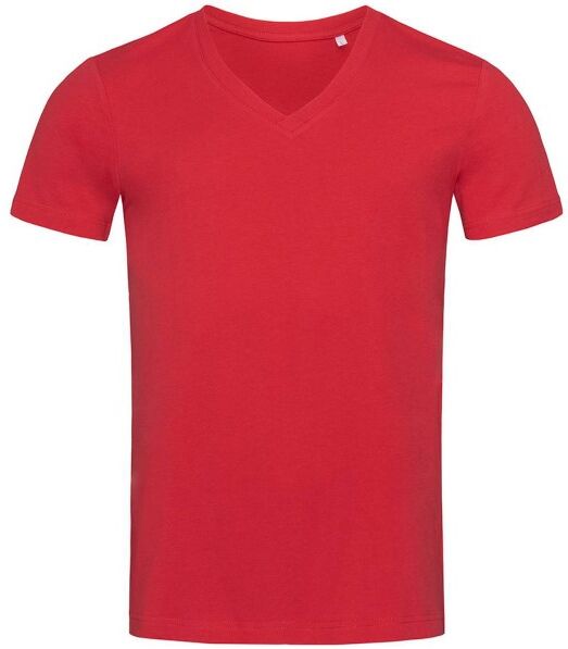 Stedman James Organic Men V-Neck - Red  - Size: ST9210 - Color: punainen