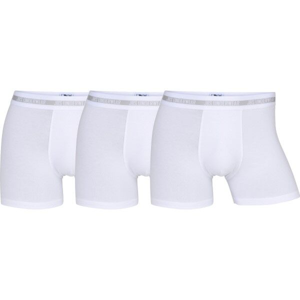 JBS 3 pakkaus Bamboo Boxers - White  - Size: 180-51 - Color: valkoinen