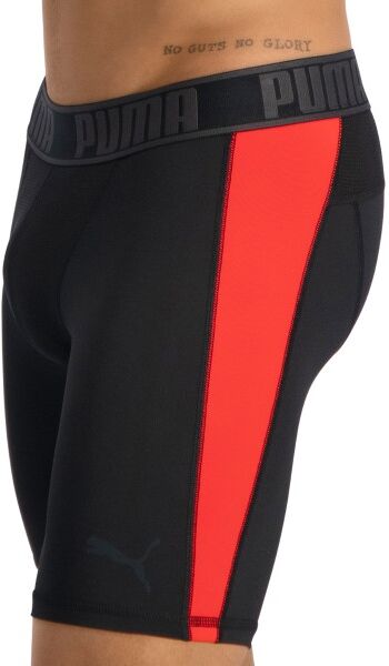 Puma Active Long Boxer - Black/Red  - Size: 671020001 - Color: musta/pun