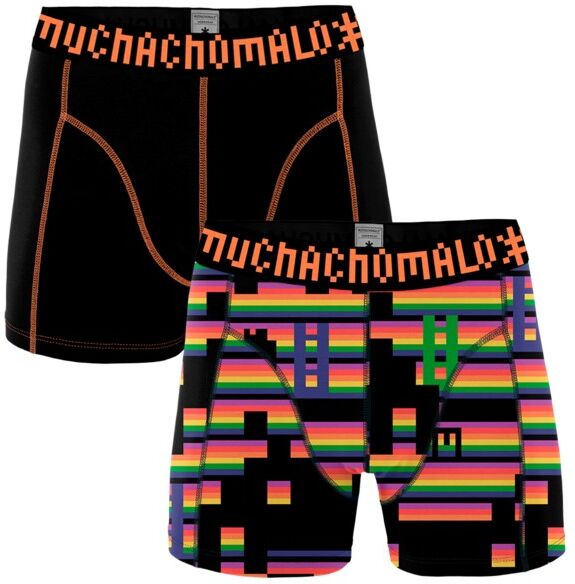 Muchachomalo 2 pakkaus Cotton Stretch Game Boxer - Black pattern-2  - Size: 1010GAMES - Color: Musta kuviollinen