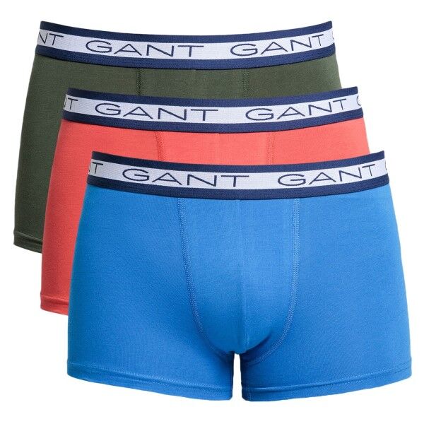 Gant 3 pakkaus Basic Cotton Trunks - Blue/Red  - Size: 902033153 - Color: sin/punainen