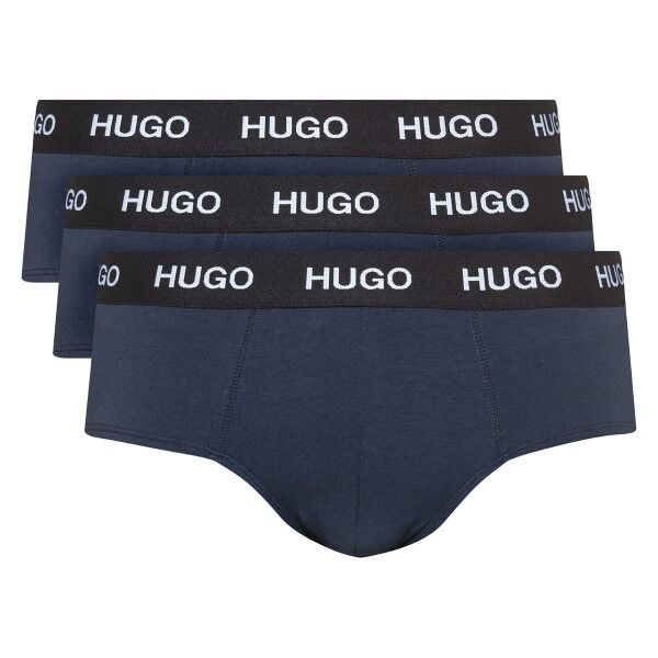HUGO 3 pakkaus Triplet Hip Brief - Navy-2  - Size: 50439265 - Color: Merensininen