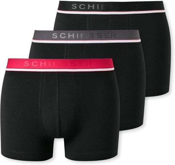 Schiesser 3 pakkaus 95-5 Organic Cotton Rio Boxer - Black  - Size: 173772 - Color: musta