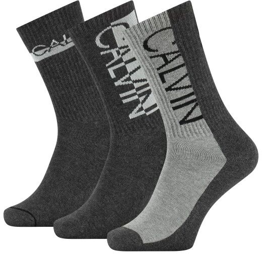 Calvin Klein 3 pakkaus Jesse Crew Sock - Grey  - Size: 100002996 - Color: harmaa