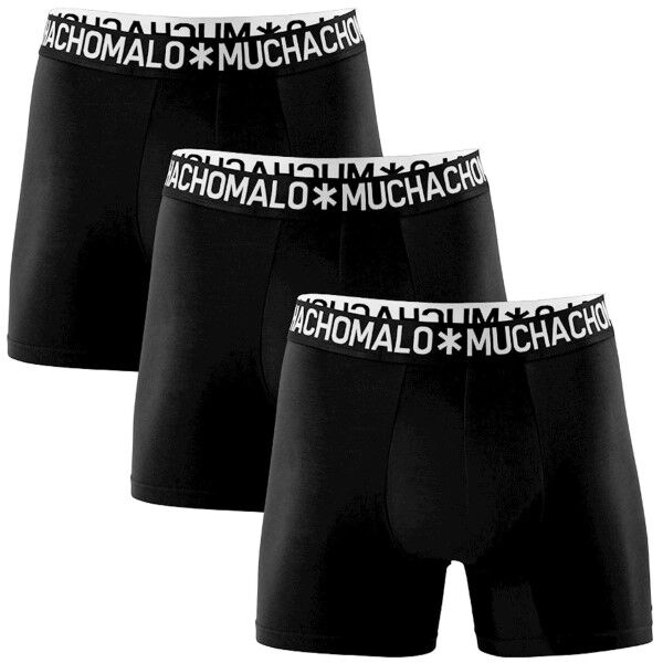 Muchachomalo 3 pakkaus Cotton Stretch Basic Boxer - Black  - Size: 1132COT - Color: musta