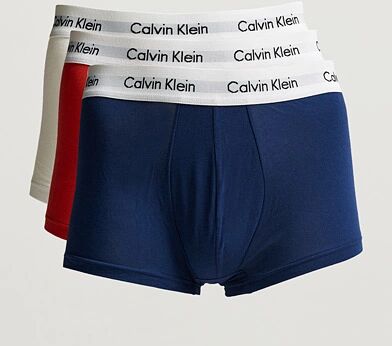 Calvin Klein Cotton Stretch Low Rise Trunk 3-pack Red/Blue/White