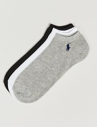 Ralph Lauren 3-Pack Ghost Sock Black/White/Grey