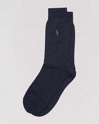 Ralph Lauren 2-Pack Mercerized Cotton Socks Admiral Blue