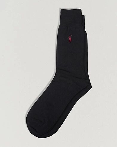 Ralph Lauren 2-Pack Mercerized Cotton Socks Black