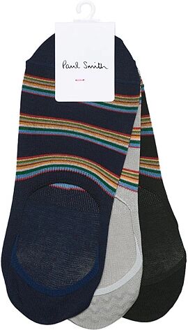 Paul Smith 3-Pack No Show Socks Black/Grey/Navy