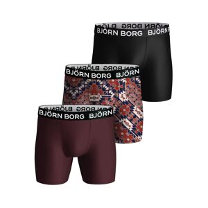 Björn Borg Performance Boxer Black/Print/Red 3-pack, XL