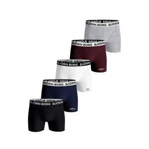 Björn Borg Essential Boxer Black/White/Melange/Red 5-pack, S