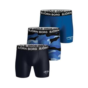 Björn Borg Performance Boxer Black/Blue/Speckled 3-pack, M