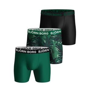 Björn Borg Performance Boxer Black/Green 3-pack, XL