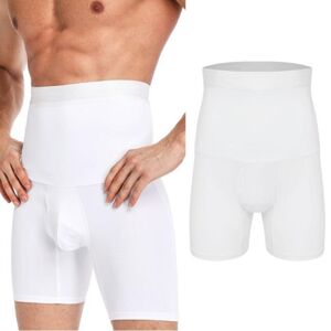 Boxer Amincissant Homme - Ventre Plat   Caleçon Sculptan Minceur - Blanc XL - Publicité