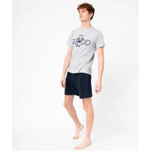 Pyjashort homme bicolore - XXL - gris - GEMO gris