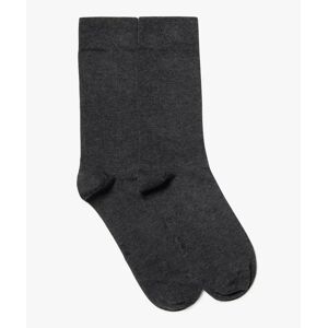 Chaussettes fines tige haute homme (lot de 2) - 43/46 - gris standard - GEMO gris standard