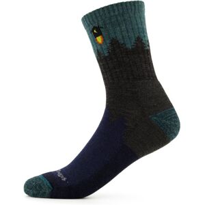 - Number 2 Micro Crew Midweight with Cushion - Chaussettes de randonnée taille L, noir/bleu