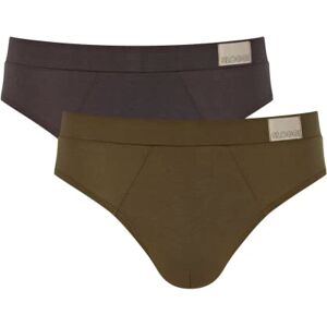 Sloggi men Go Natural Lettre C2p Midi, Marron-Combinaison Sombre, M (Lot de 2) Homme - Publicité