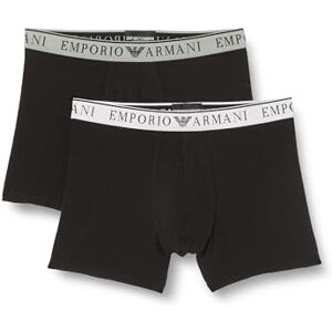 Emporio Armani Stretch Cotton Endurance 2-Pack Midwaist Boxer Briefs, Marine/Marine, L (Lot de 2) Homme - Publicité