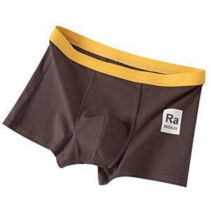 Générique Sous-vêtements en soie pour homme Boxer doux et confortable en coton, marron, XXXL - Publicité