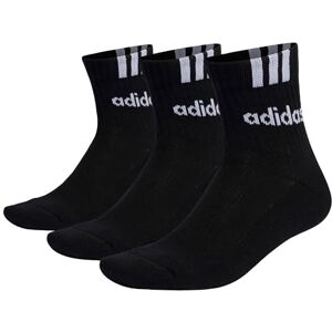 Adidas 3 Stripes Linear Half-Crew Chusioned 3P, Chaussettes, Noir Blanc, Xs, Unisexe-Adulte - Publicité