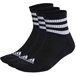 Adidas Chaussettes unisexes à 3 bandes, Noir , 43-45 - Publicité