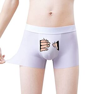 Générique Homme Boxer Caleçon sous-vêtement Sexy Trunks Shorts Shorty pour Homme Respirant Doux Taille Basse Caleçons de Fantaisie Drôle Cadeau Romantique #65… - Publicité