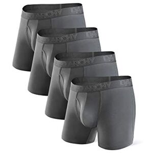 DAVID ARCHY Boxer Homme Lot de 4 Caleçon Court en Fibre de Bambou Braguette sous-Vêtement Élastique Respirant Confortable - Publicité