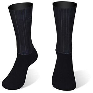 BLOMDE Chaussette Compression Homme Chaussettes De Course De Cyclisme En Silicone Antidérapantes Été Aero White Line-Noir_L 40-45 - Publicité