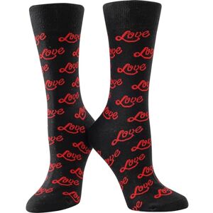 BISOUSOX Cadeau Chaussettes Couple Chaussettes Fantaisie Homme Femme Chaussettes Rigolotes Unisexe Chaussettes Tubes aux Genoux 1 Paire/2 Paires Cadeau de Saint Valentin - Publicité