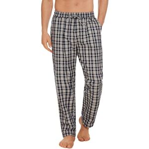 Aseniza Pantalon de Pyjama Homme 100% Coton Bas de Pyjama à Carreaux Vêtement de Nuit & de Détente Pantalons Confortable Longue et Respirant Décontracté Bleu + Blanc + Orange M - Publicité