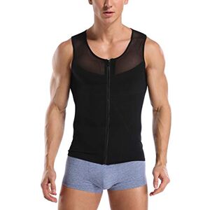 Joweechy Gaine Ventre Plat Debardeur T Shirt Homme Body Gainant Amincissant Tee Shirt Compresse Minceur Maillots De Corps Haut Sport XL,B#ZF - Publicité