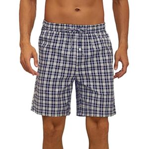 Nieery Bas de Pyjama Homme Short Pyjama Homme Pantalon Pyjama avec des Poches Vêtements de Nuit Short à Carreaux en Coton pour la Maison Pantalon de Pyjama Court - Publicité