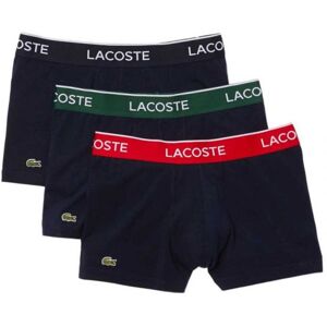 Boxers de sport pour hommes Lacoste Casual Trunks With Contrasting Waistband - navy blue/green/red/navy blue bleu marine M male - Publicité