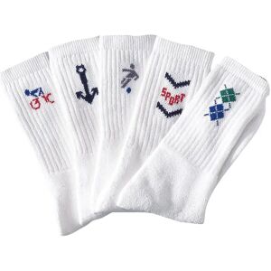 Blancheporte Mi-chaussettes Motifs Sport - Lot De 10 Paires - Homme Blanc 43/46