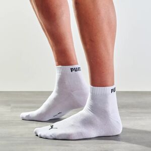 Puma Chaussettes Quarter - Lot De 3 Paires Noires - Homme Blanc 35/38