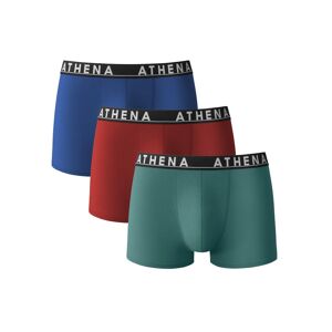 Boxer Easy Color - lot de 3 - 77/84 - Bleu/rouge - AthenaCoton stretch respirant disposant d'un appret hyhile et permettant ainsi une meilleure evacuation de la transpiration pour ce lot de 3 boxers sigles ATHENA®.SBleu/rouge
