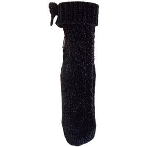 Chaussettes chaussons maille chenille torsadee entierement fourrees - Isotoner Noir 39/41