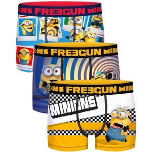 Boxer microfibre stretch Minions® - lot de 3 - Xl - Bleu/jaune - Les MinionsFreegun®, c'est la signature d'un style ludique au plus pres de votre corps : avec leur design a l'effigie des Minions®, les boxers en microfibre stretch gardent l'allure et leur 