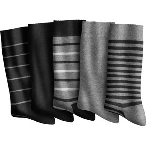 Blancheporte Mi-chaussettes Fantaisie - Lot De 5 Paires - Homme Noir 39/42