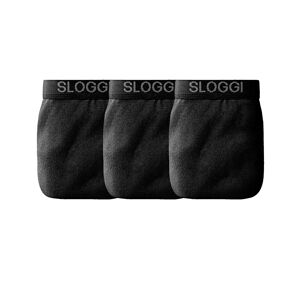 Sloggi Slip ouvert maxi - lot de 3 - 103/108 - Noir - SloggiDéveloppé par Sloggi® Basic, le coton ultra-doux, extensible et révolutionnaire Lycra® FreeFit X-move améliore l'élasticité et le confort de ces slips maxi.2XLNoir