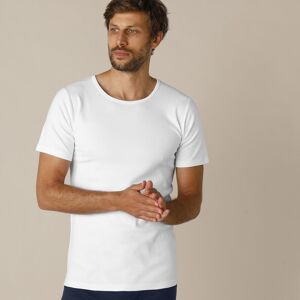 Blancheporte Tee-shirt Sous-vêtement Homme Col Rond Manches Courtes Coton - Lot De 2 - Homme Blanc 2XL