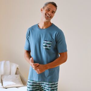 Blancheporte T-shirt Pyjama Manches Courtes Bleu - Homme Bleu 3XL