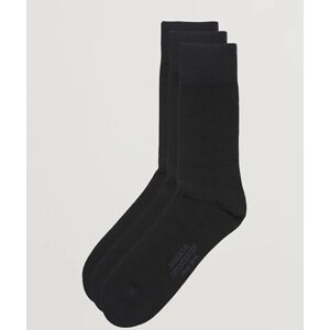 Amanda Christensen 3-Pack True Cotton Socks Black