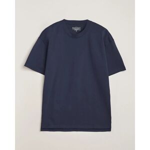 Bread & Boxers Textured Heavy Crew Neck T-Shirt Navy Blue