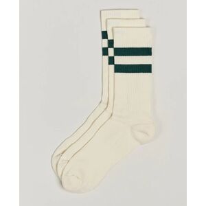 Sweyd 3-Pack Two Stripe Cotton Socks White/Green