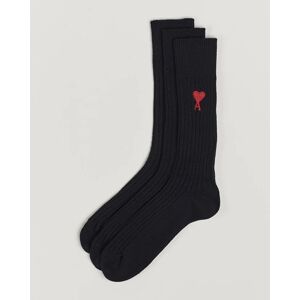 AMI 3-Pack Heart Socks Black