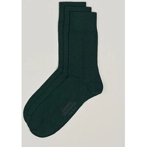 Amanda Christensen 3-Pack True Cotton Socks Bottle Green