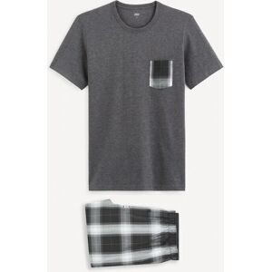 celio Pyjama haut et bas coton melange - anthracite ANTHRA MEL